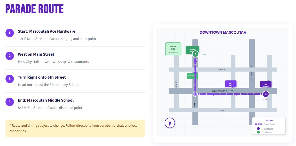 mascoutah homecoming parade map